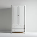 Armario de madera 105x55x185 cm - blanco - diseño clásico con cajones para dormitorio