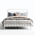 Camas dobles 200x150x105 cm - estructura metálica blanca - diseño clásico para dormitorio