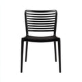 Sillas de jardín plástico 47x53x81 cm negro - diseño moderno apilable