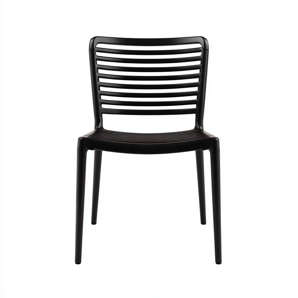 Sillas de jardín plástico 47x53x81 cm negro - diseño moderno apilable