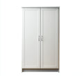Armarios ropero 95x50x190 cm - madera blanca con tiradores metálicos - diseño moderno para dormitorio