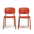 Sillas de jardín de metal y tela 45x52x80 cm - Naranja - Estilo moderno para exterior