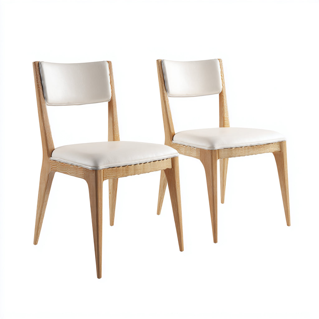Sillas de jardín tapizada madera 49x56x85 cm beige y marrón - diseño moderno elegante