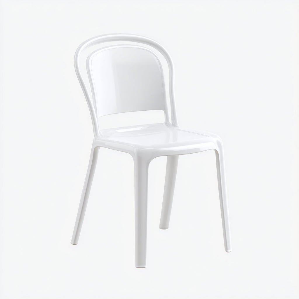 Sillas de jardín de plástico 45x50x88 cm blanco - diseño moderno apilable