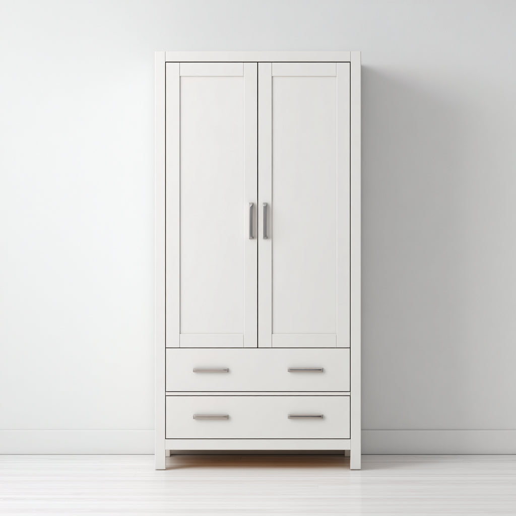 Armarios de madera 90x50x180 cm blanco - diseño moderno con cajones
