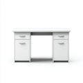 Mesas de oficina 140x60x75 cm - tablero blanco con cajones y puertas laterales - diseño moderno para despacho