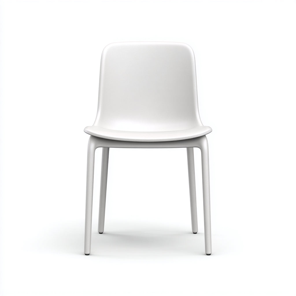 Sillas de jardín de plástico 48x55x82 cm - Blanco - Estilo moderno para exterior