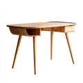 Mesas de oficina 120x60x78 cm - madera marrón con cajón lateral - diseño nórdico para despacho
