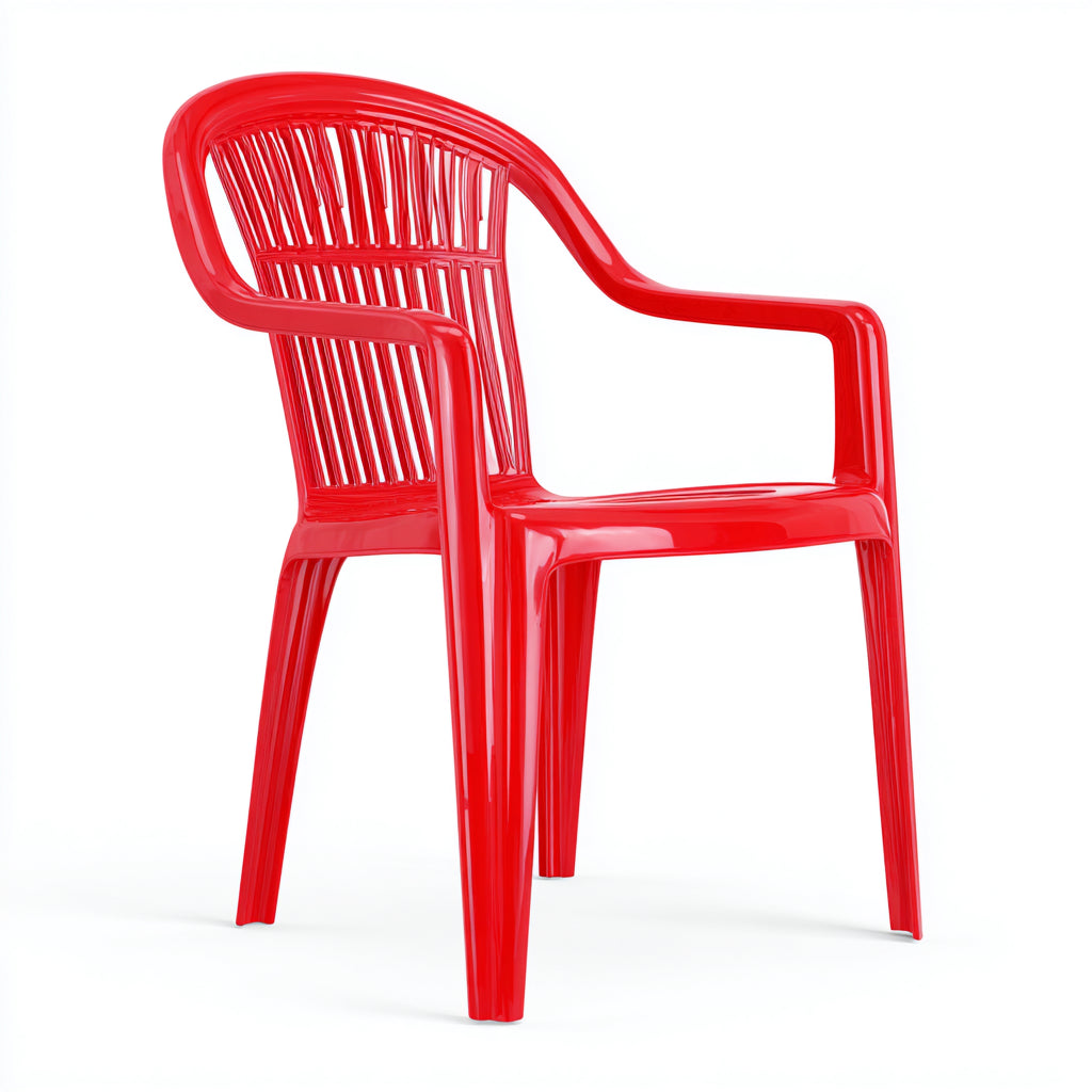 Sillas de jardín plástico 57x55x82 cm rojo - diseño moderno apilable