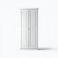 Armario de madera 100x55x200 cm - blanco - estilo clásico para dormitorio