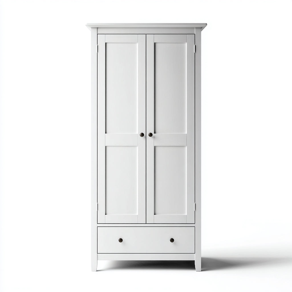 Armarios 85x50x180 cm - madera en blanco - diseño sencillo para dormitorio