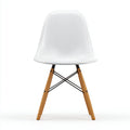 Sillas de jardín plástico y madera 46x52x81 cm blanco y marrón - diseño nórdico moderno