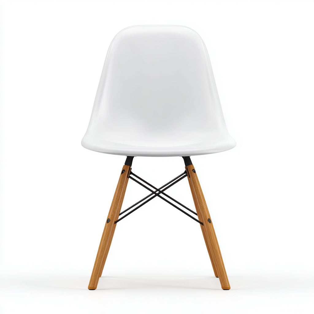 Sillas de jardín plástico y madera 46x52x81 cm blanco y marrón - diseño nórdico moderno