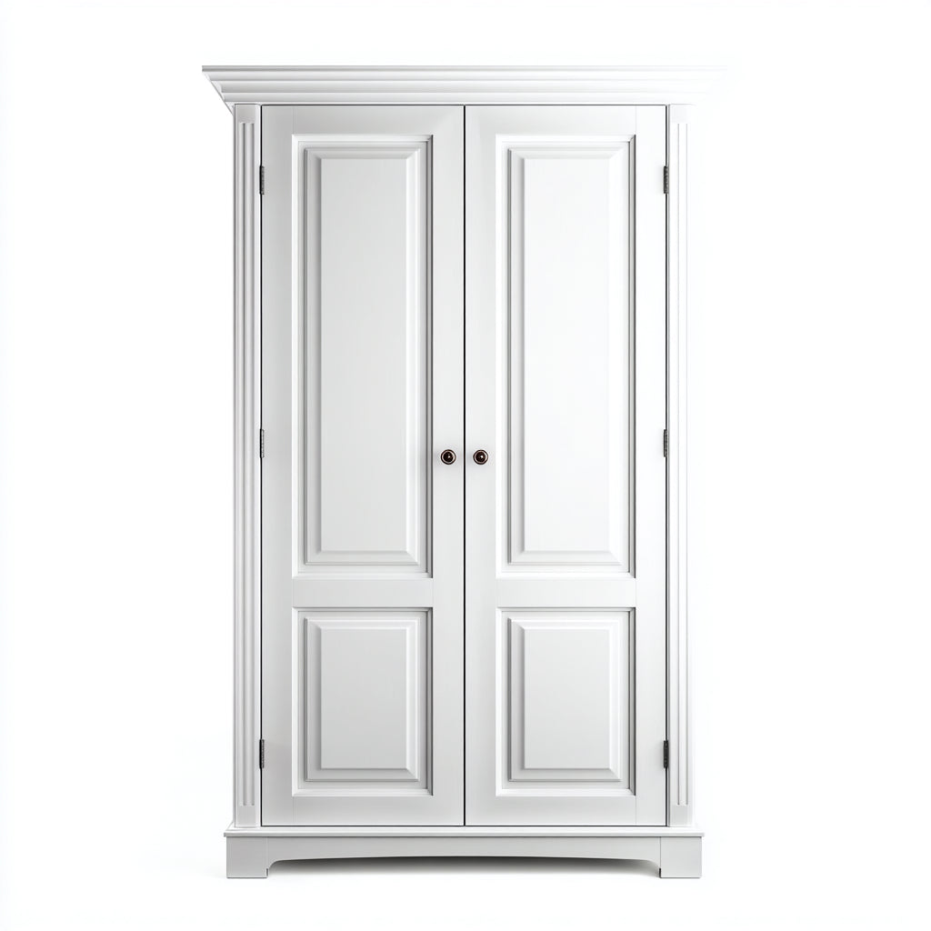 Armarios 100x55x190 cm - madera en blanco - diseño clásico para dormitorio