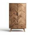 Armario de madera 110x52x175 cm - roble natural - diseño moderno con cajón para dormitorio