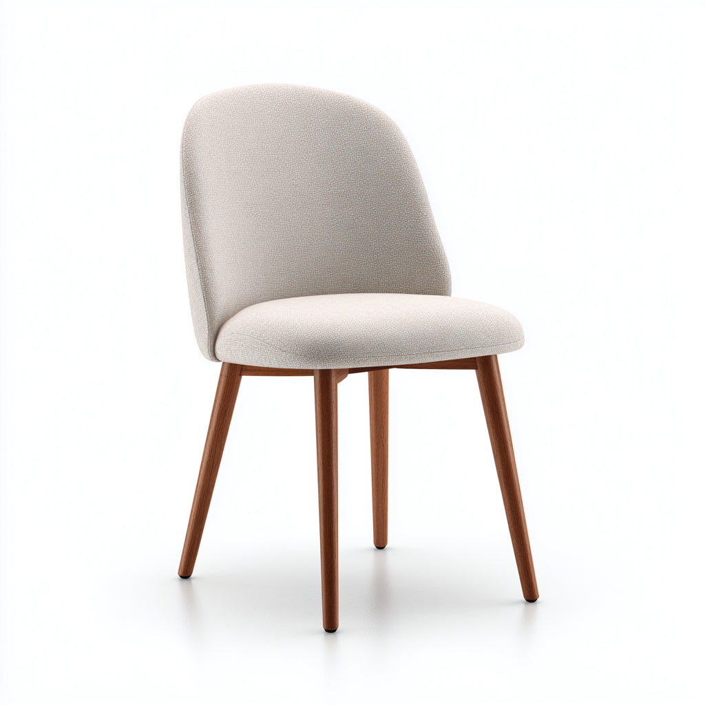 Sillas de jardín tapizada tela y madera 52x58x84 cm beige y marrón - diseño moderno cómodo