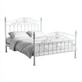 Camas dobles de metal 160x200 cm - Blanco - Estilo clásico decorativo