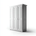 Armarios 145x55x195 cm - madera en blanco - diseño clásico para dormitorio