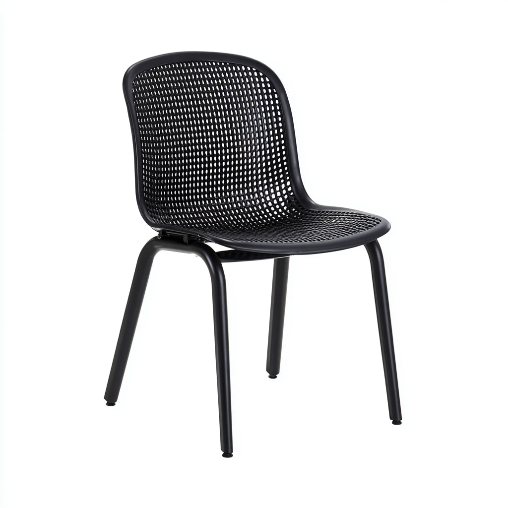 Sillas de jardín metal y resina 50x57x82 cm negro - diseño moderno transpirable
