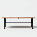 Mesas de oficina de madera y metal 180x75x75 cm marrón-negro - diseño industrial