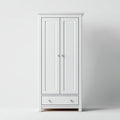 Armarios de madera 90x55x190 cm blanco - diseño clásico con cajón inferior