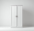 Armario de madera 105x56x192 cm - blanco - diseño clásico para dormitorio